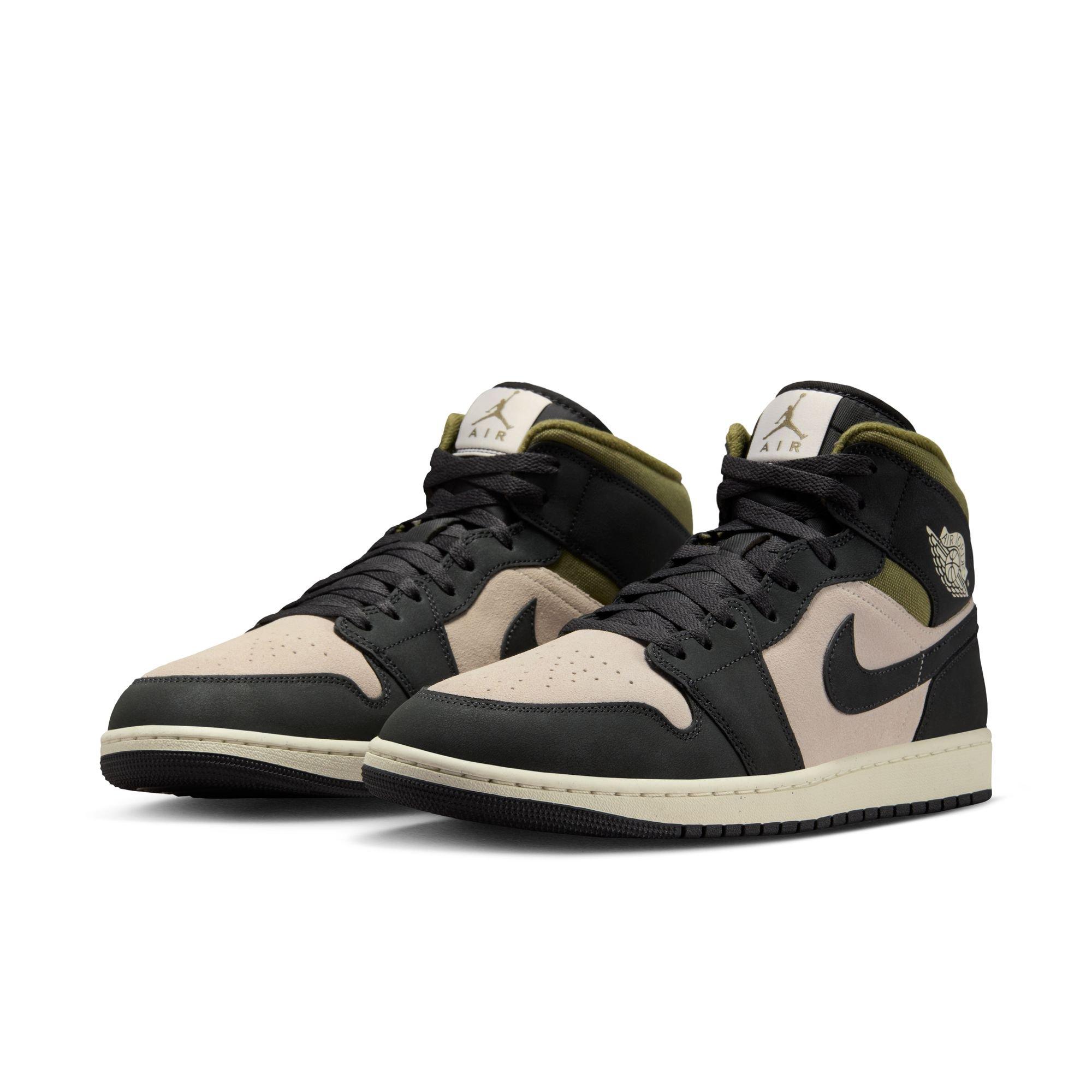 Jordan 1 Mid SE "Lt Orewood Brn/Off Noir/Medium Olive" Men's Shoe - OLIVE Thumbnail View 5