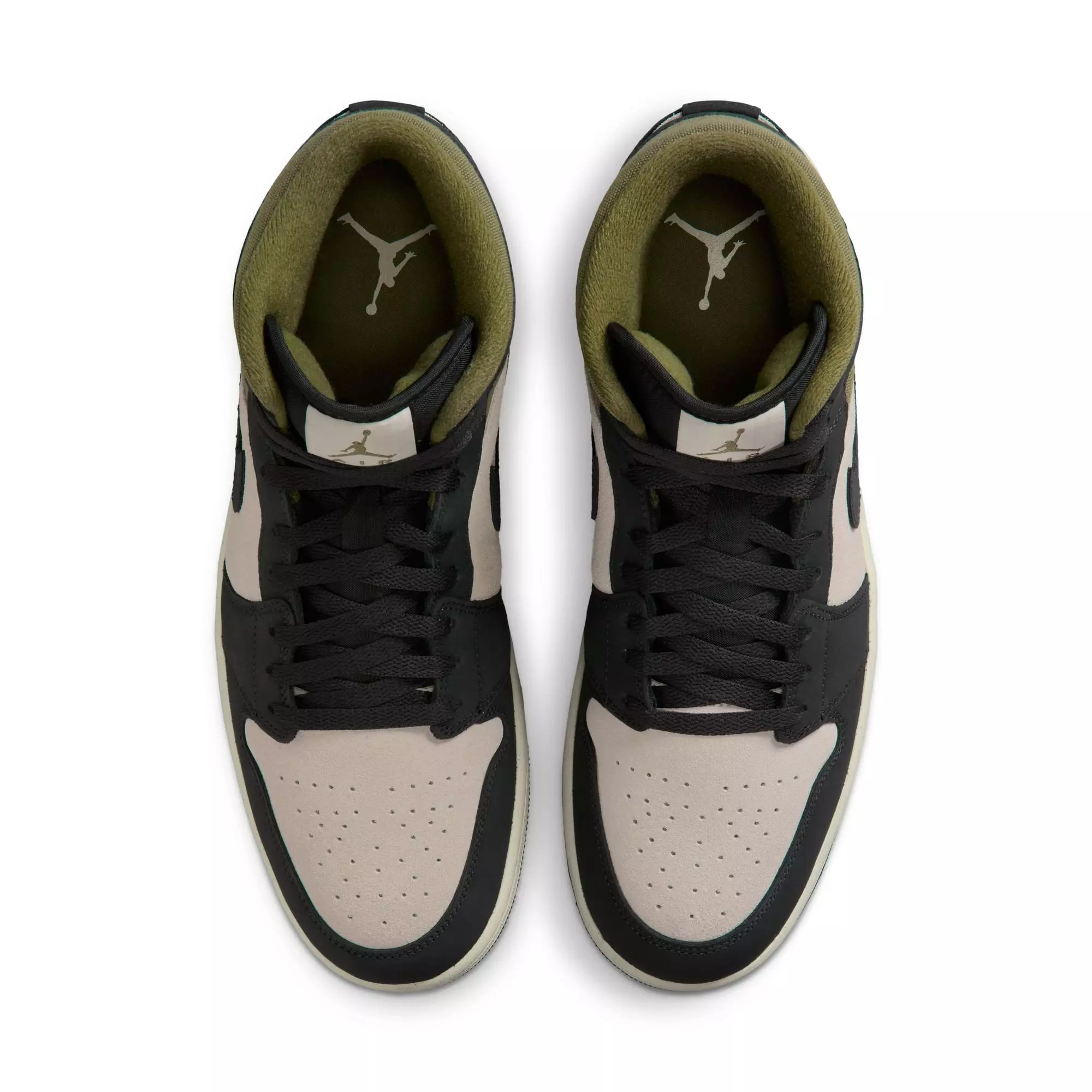 Jordan 1 Mid SE "Lt Orewood Brn/Off Noir/Medium Olive" Men's Shoe - OLIVE