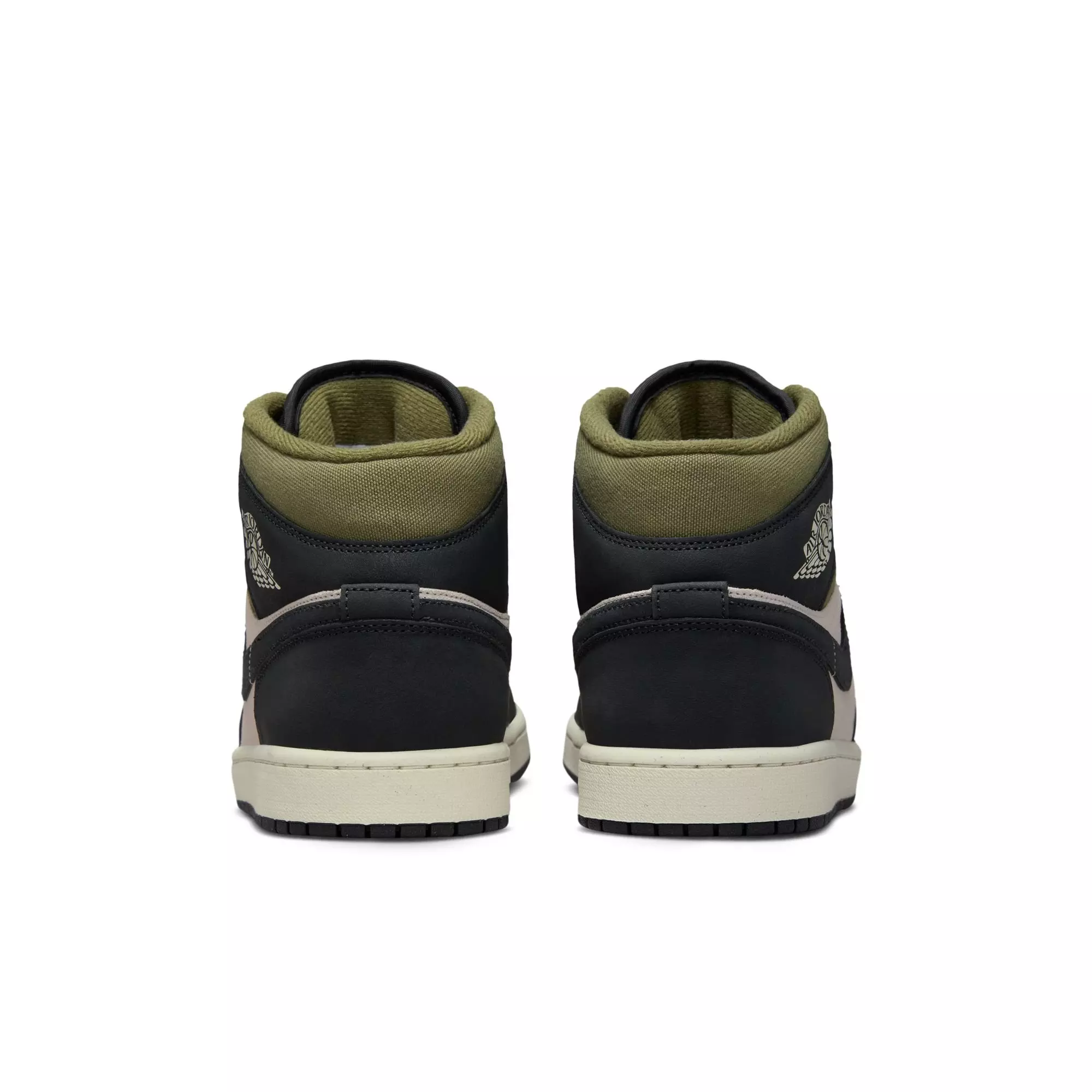 Jordan 1 Mid SE "Lt Orewood Brn/Off Noir/Medium Olive" Men's Shoe - OLIVE