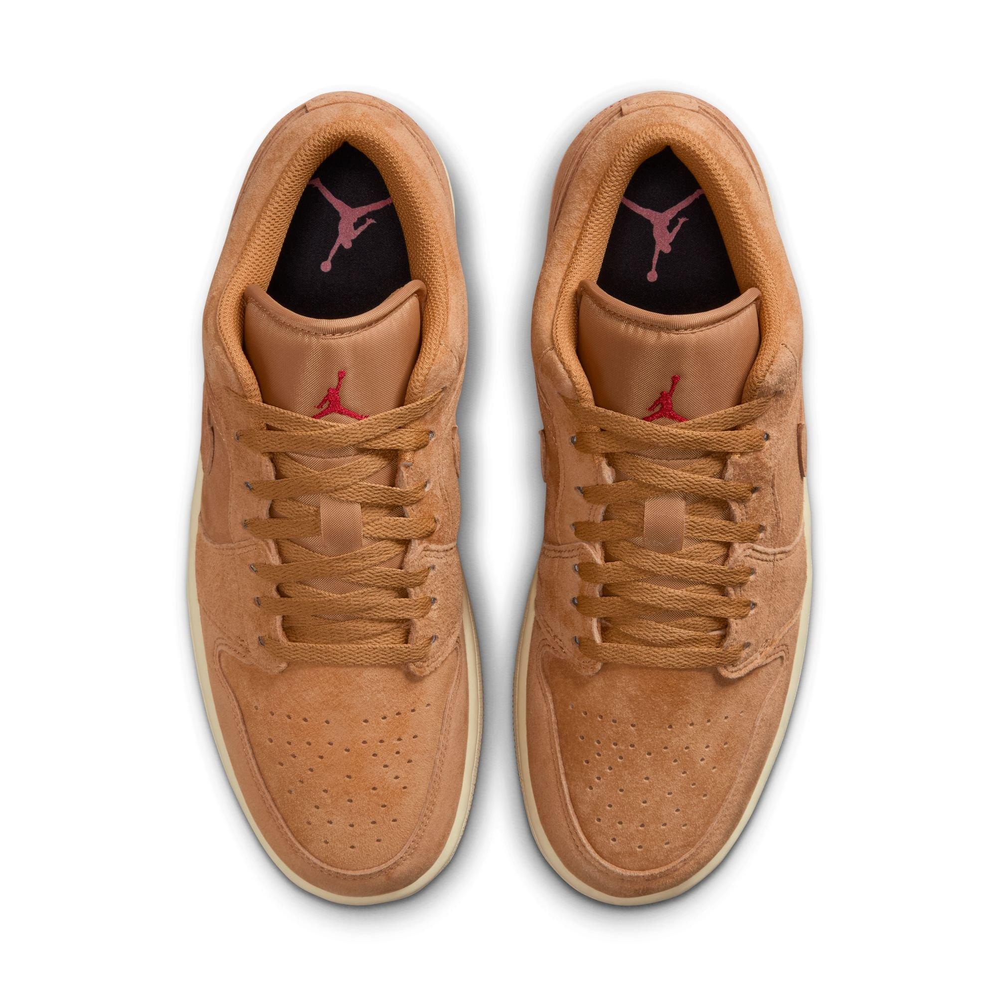 Jordan 1 Low SE "Flax/Varsity Red/White" Men's Shoe - KHAKI/RED Thumbnail View 6