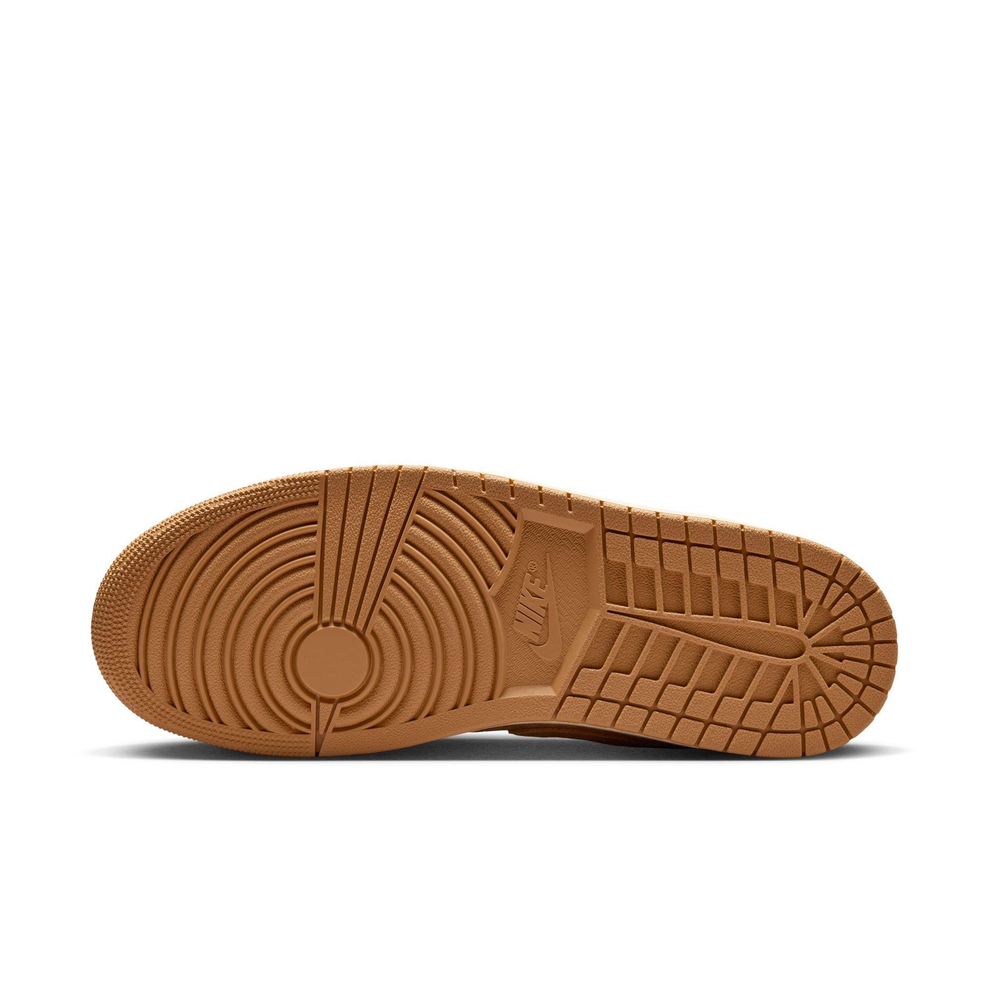 Jordan 1 Low SE "Flax/Varsity Red/White" Men's Shoe - KHAKI/RED Thumbnail View 9