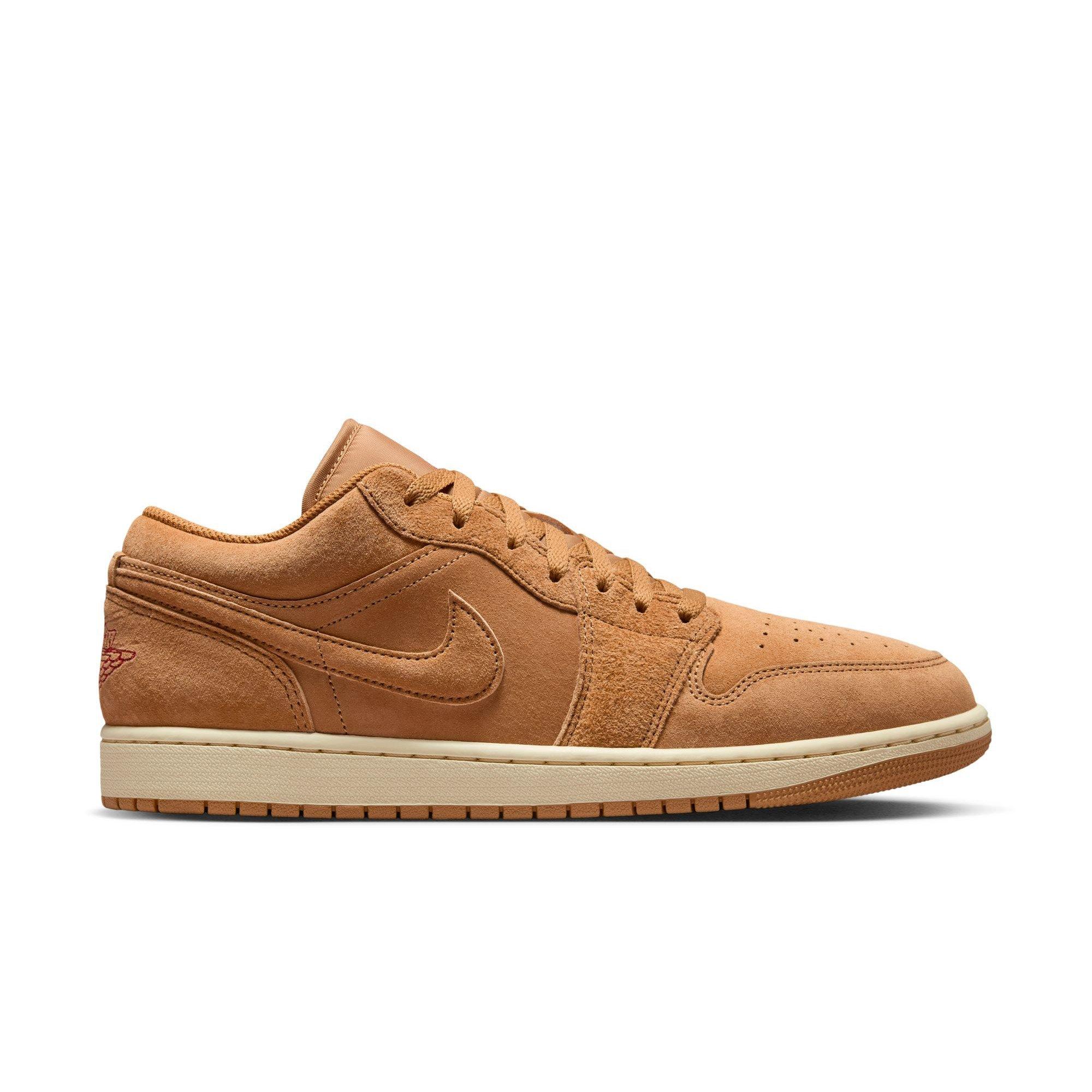 Jordan 1 Low SE "Flax/Varsity Red/White" Men's Shoe - KHAKI/RED Thumbnail View 1