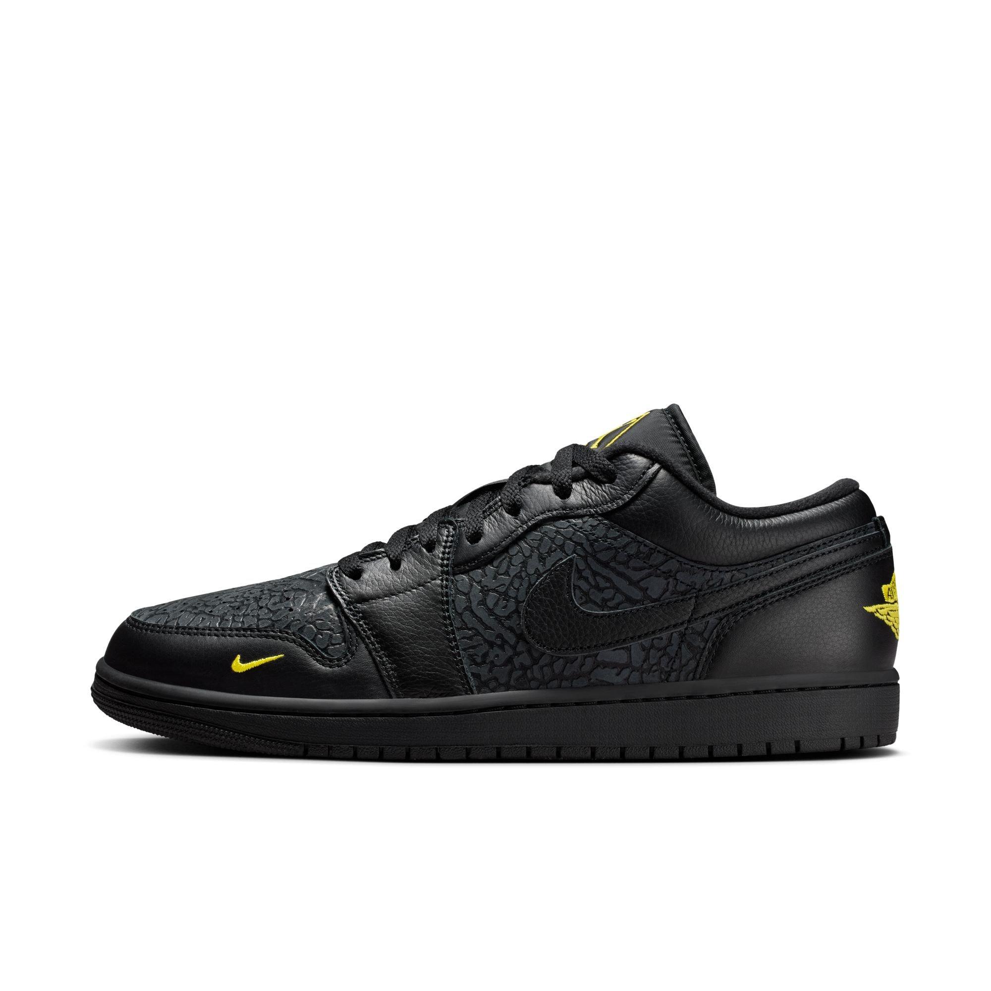 Jordan 1 Low SE "Black/Tour Yellow/Anthracite" Men's Shoe - BLACK/YELLOW Thumbnail View 3