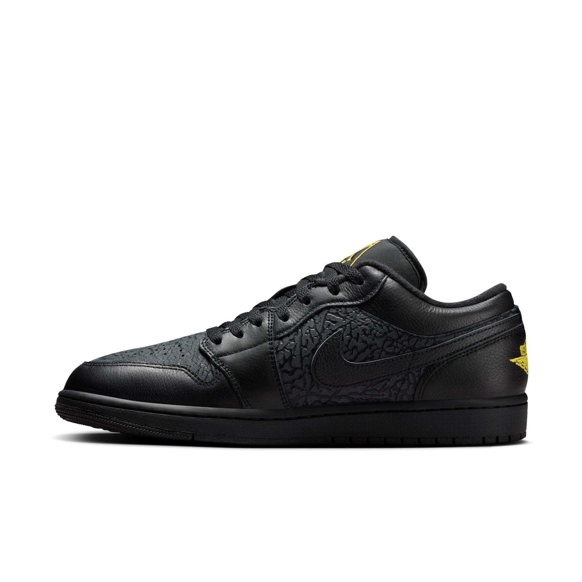 Jordan 1 Low SE "Black/Tour Yellow/Anthracite" Men's Shoe - BLACK/YELLOW Thumbnail View 4