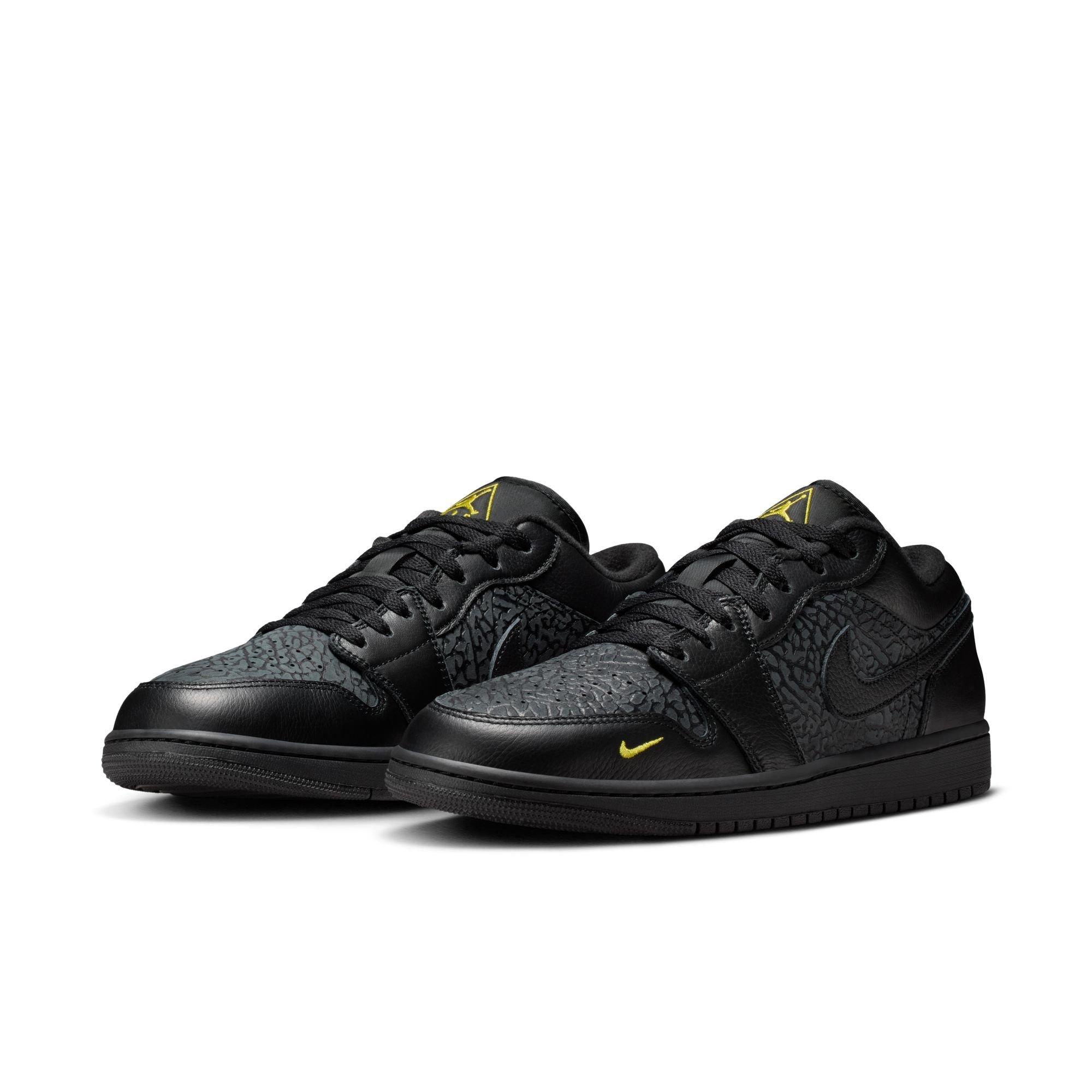 Jordan 1 Low SE "Black/Tour Yellow/Anthracite" Men's Shoe - BLACK/YELLOW Thumbnail View 5