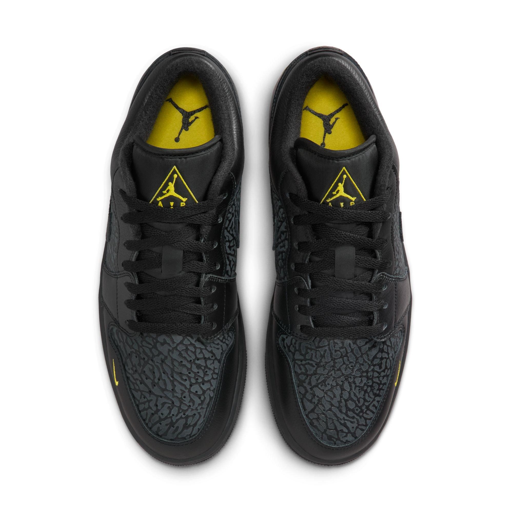 Jordan 1 Low SE "Black/Tour Yellow/Anthracite" Men's Shoe - BLACK/YELLOW Thumbnail View 6