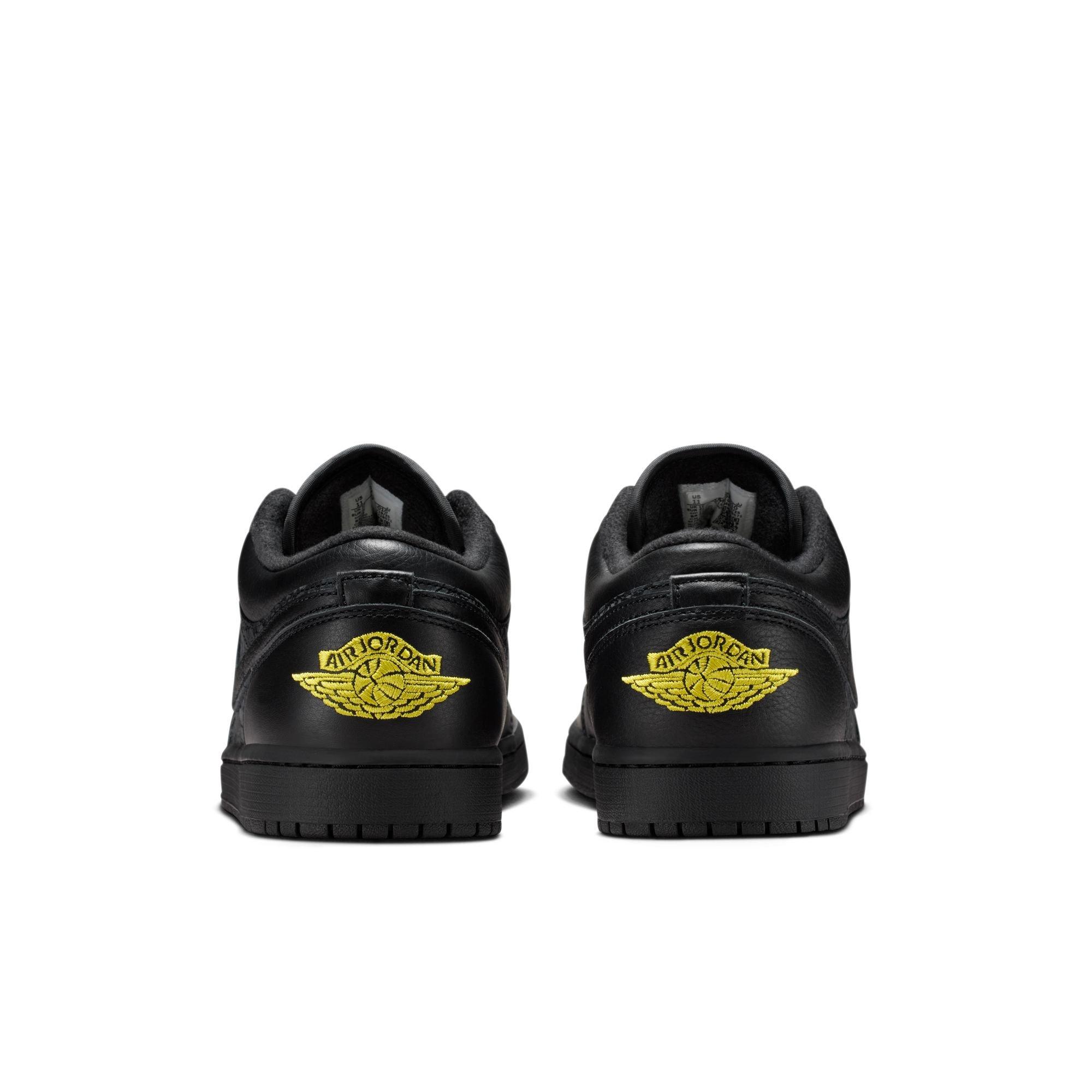 Jordan 1 Low SE "Black/Tour Yellow/Anthracite" Men's Shoe - BLACK/YELLOW Thumbnail View 7