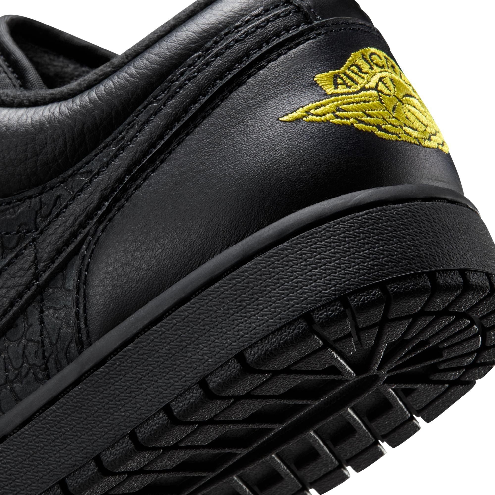 Jordan 1 Low SE "Black/Tour Yellow/Anthracite" Men's Shoe - BLACK/YELLOW Thumbnail View 10