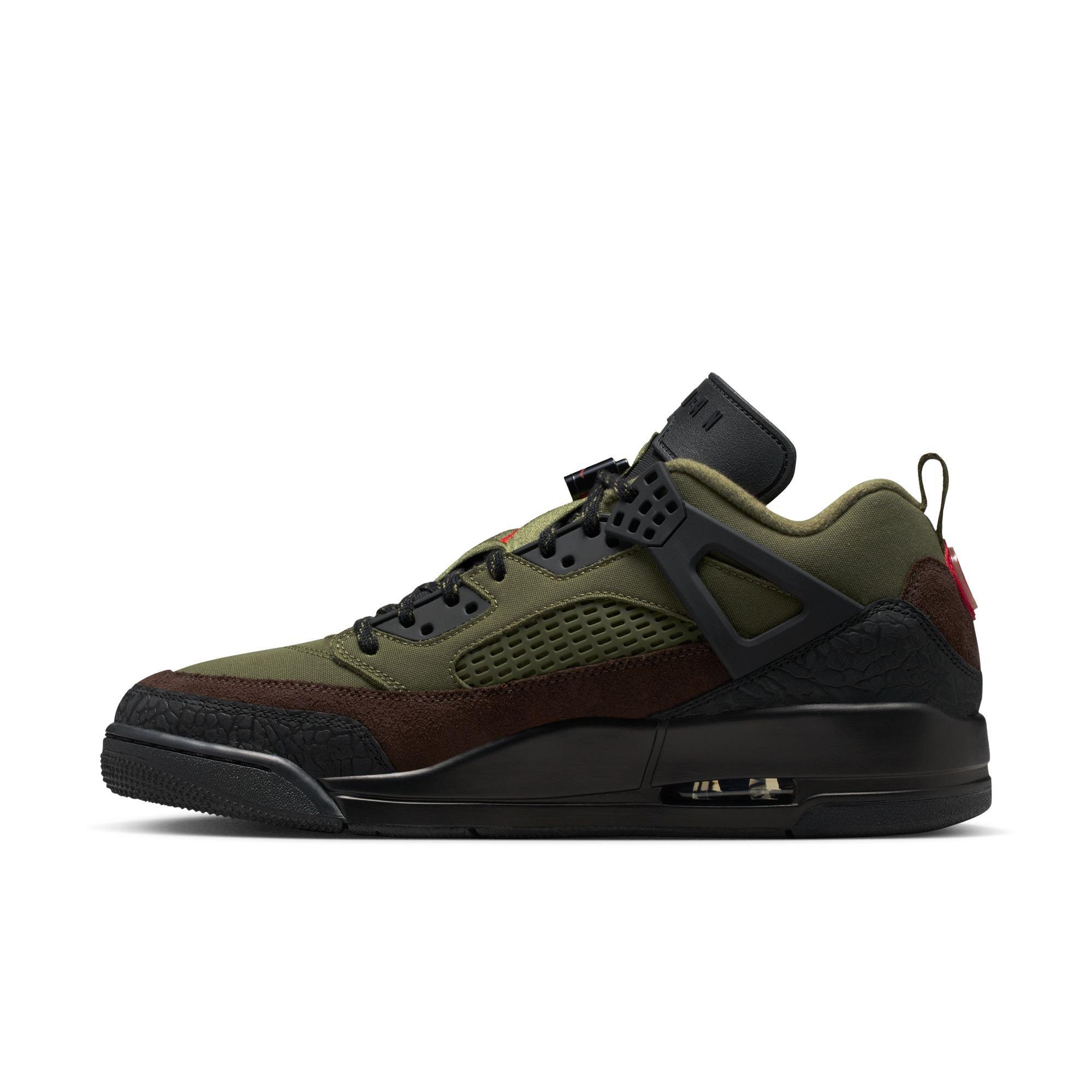 Jordan Spizike Low "Medium Olive/University Red/Black" Men's Shoe - OLIVE Thumbnail View 4