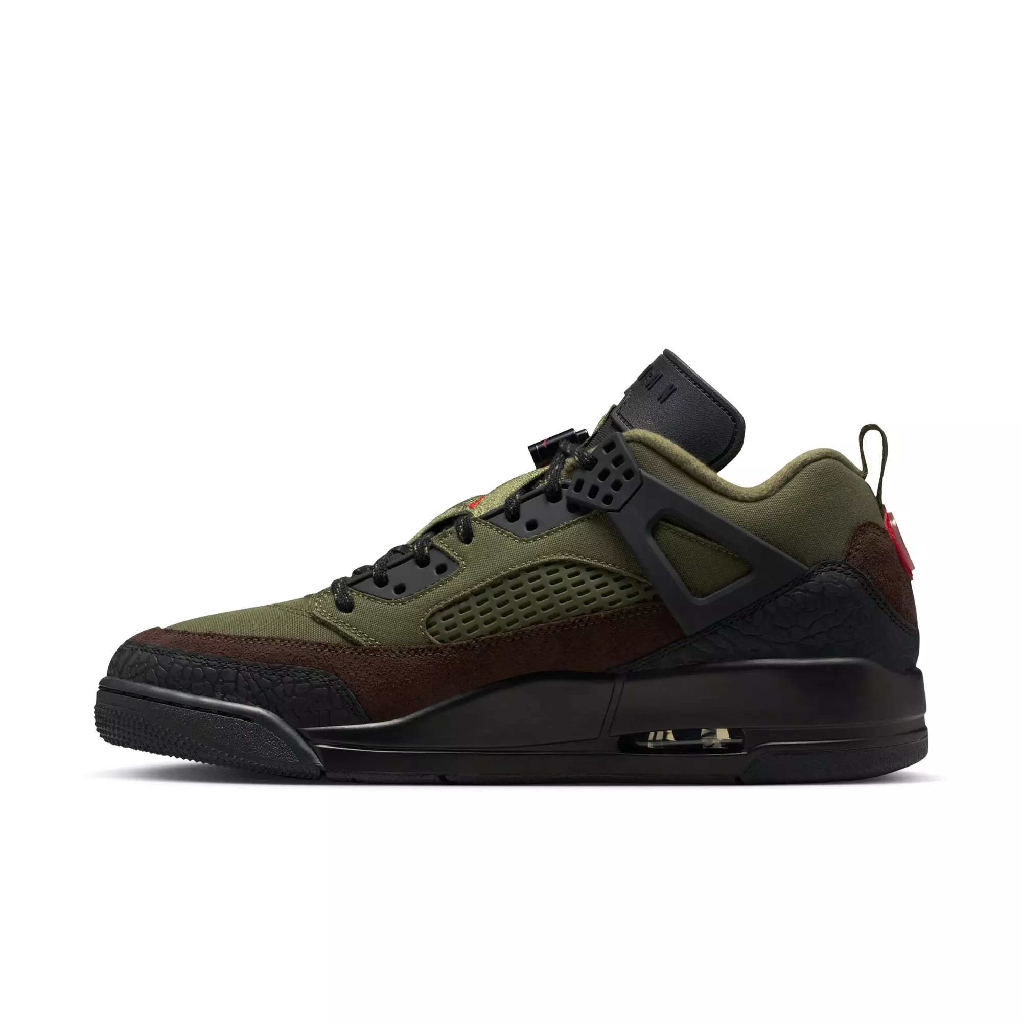 Jordan Spizike Low "Medium Olive/University Red/Black" Men's Shoe - OLIVE