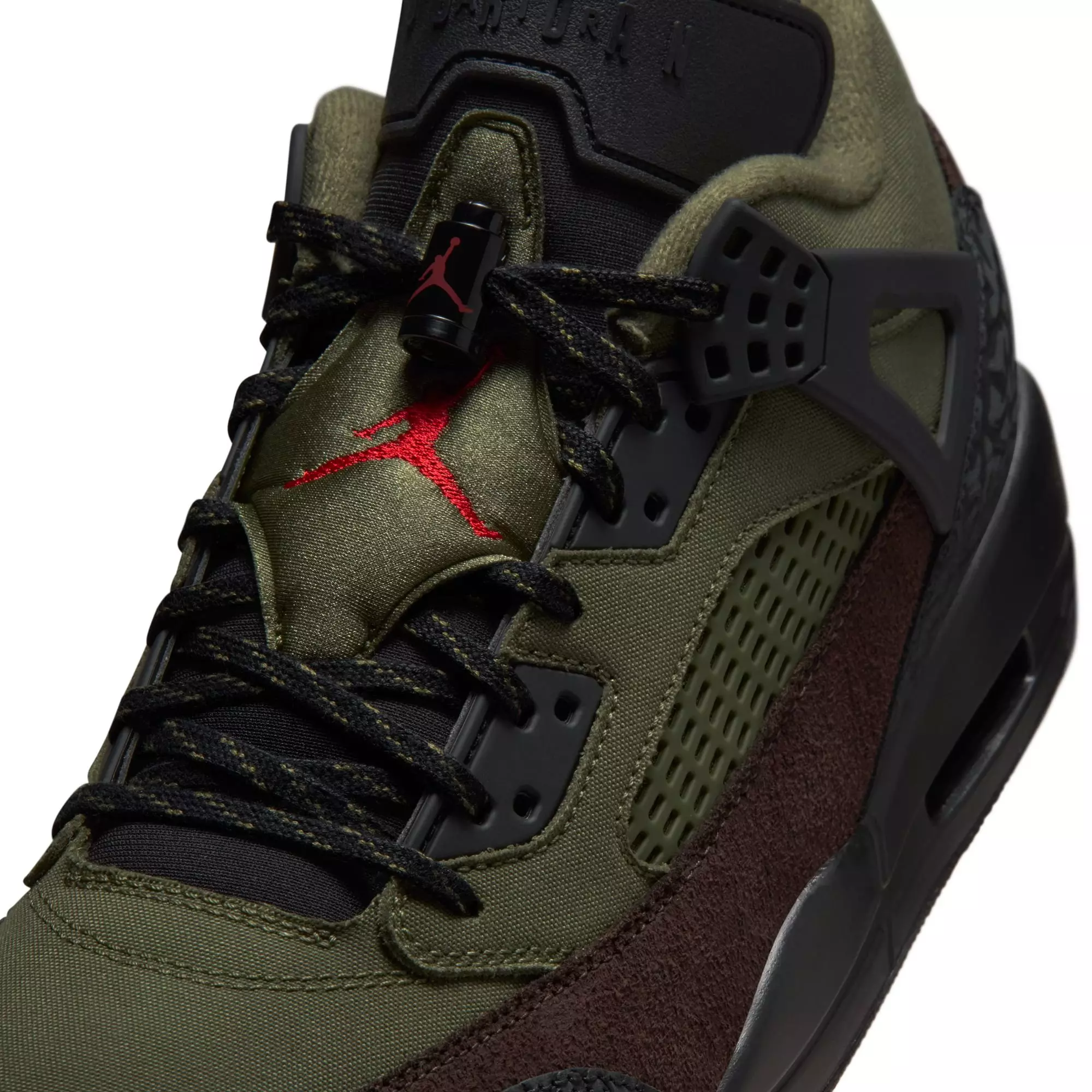 Jordan Spizike Low "Medium Olive/University Red/Black" Men's Shoe - OLIVE