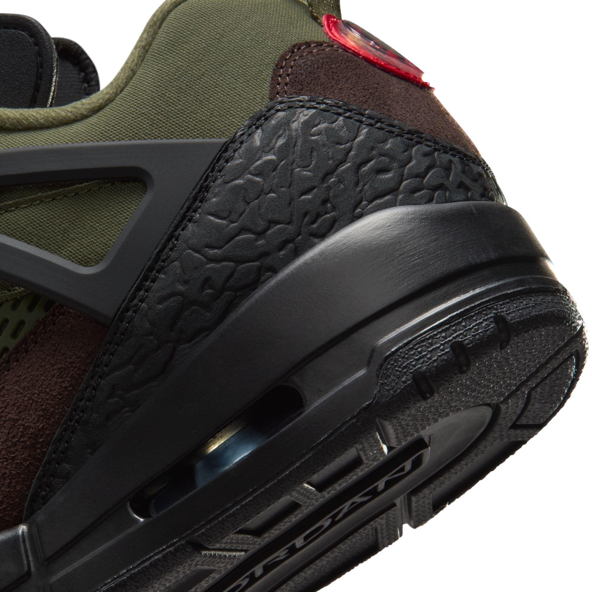 Jordan Spizike Low "Medium Olive/University Red/Black" Men's Shoe - OLIVE Thumbnail View 11