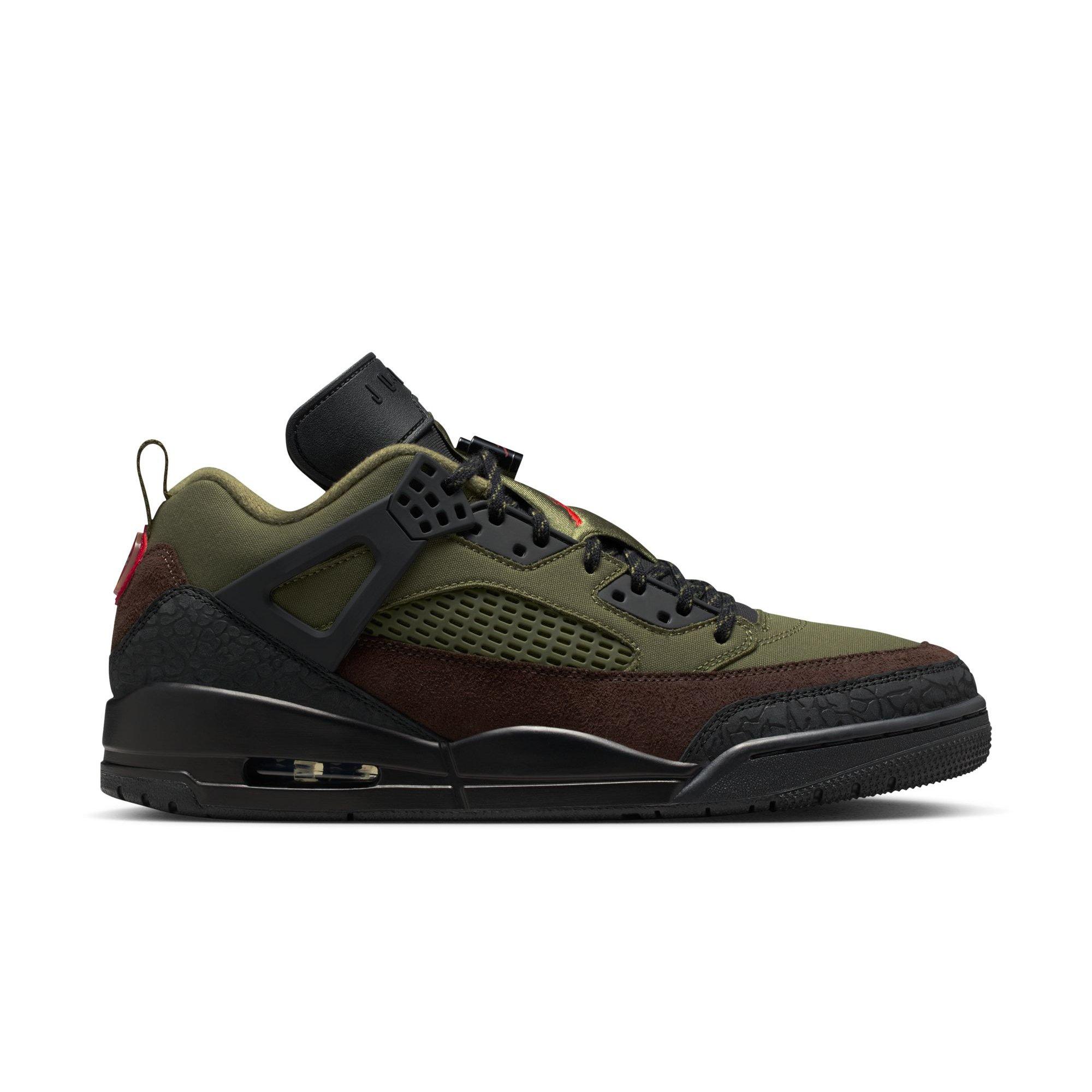 Jordan Spizike Low "Medium Olive/University Red/Black" Men's Shoe - OLIVE Thumbnail View 1