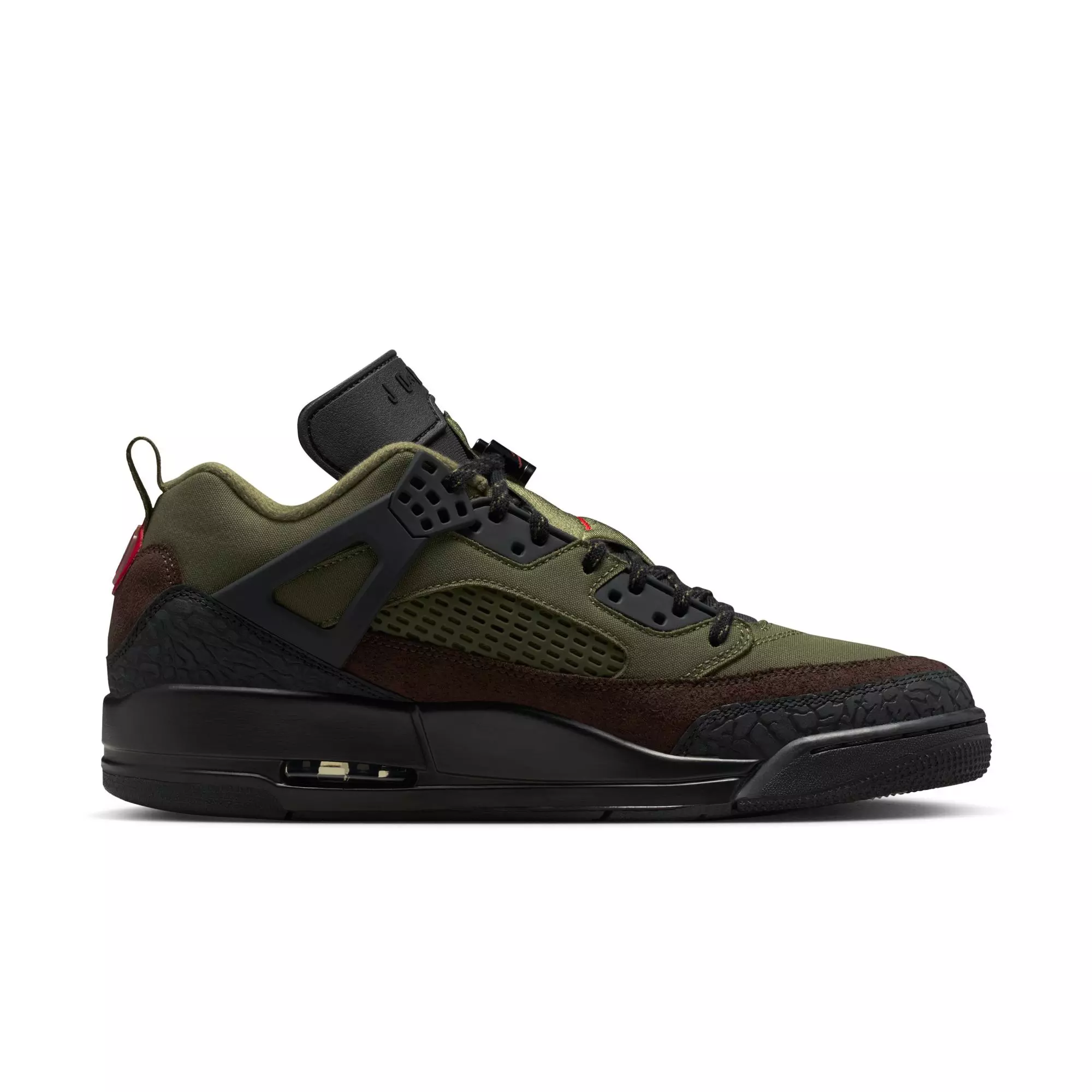 Jordan Spizike Low "Medium Olive/University Red/Black" Men's Shoe - OLIVE