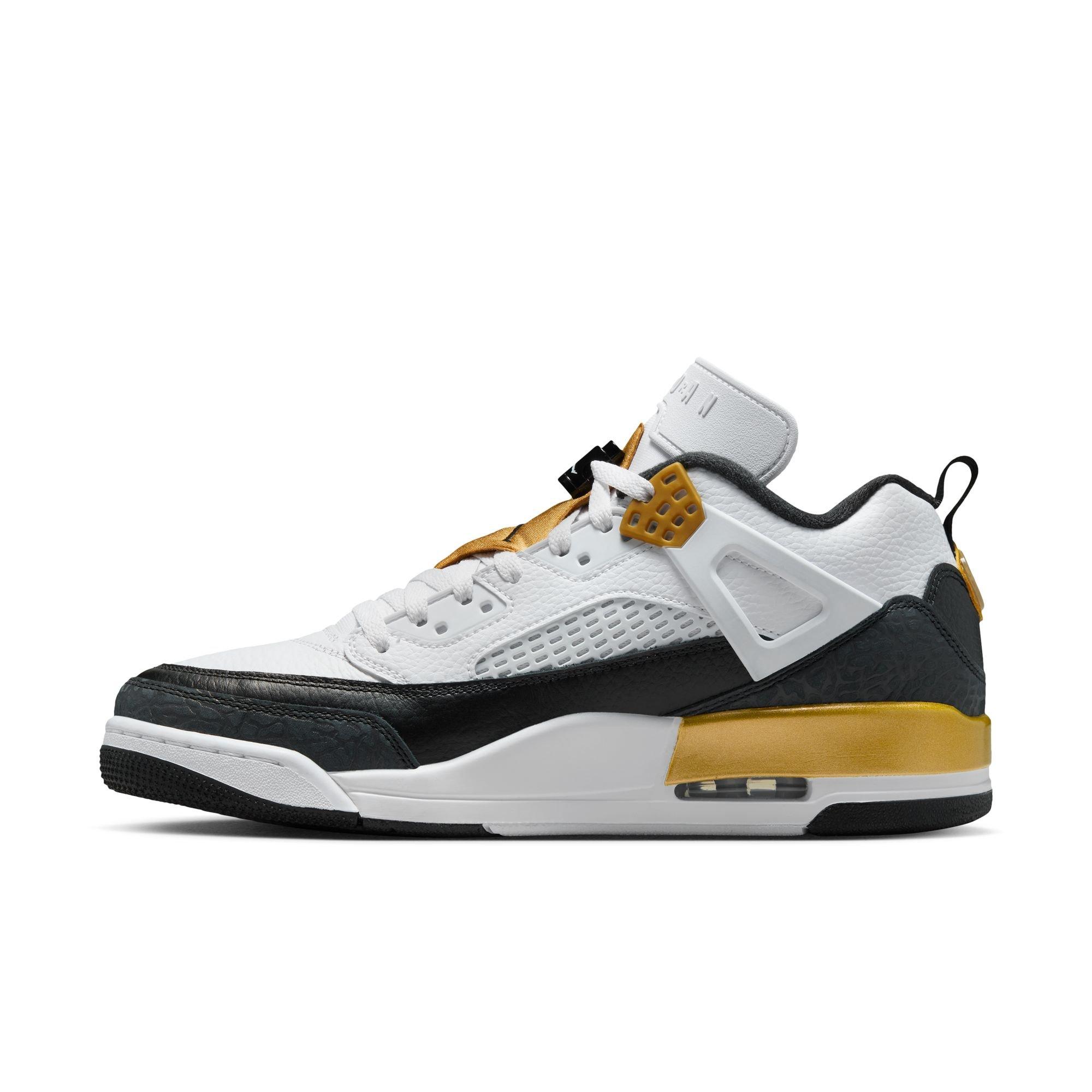 Jordan Spizike Low "White/Black/Metallic Gold" Men's Shoe - WHITE/BLACK/GOLD Thumbnail View 4
