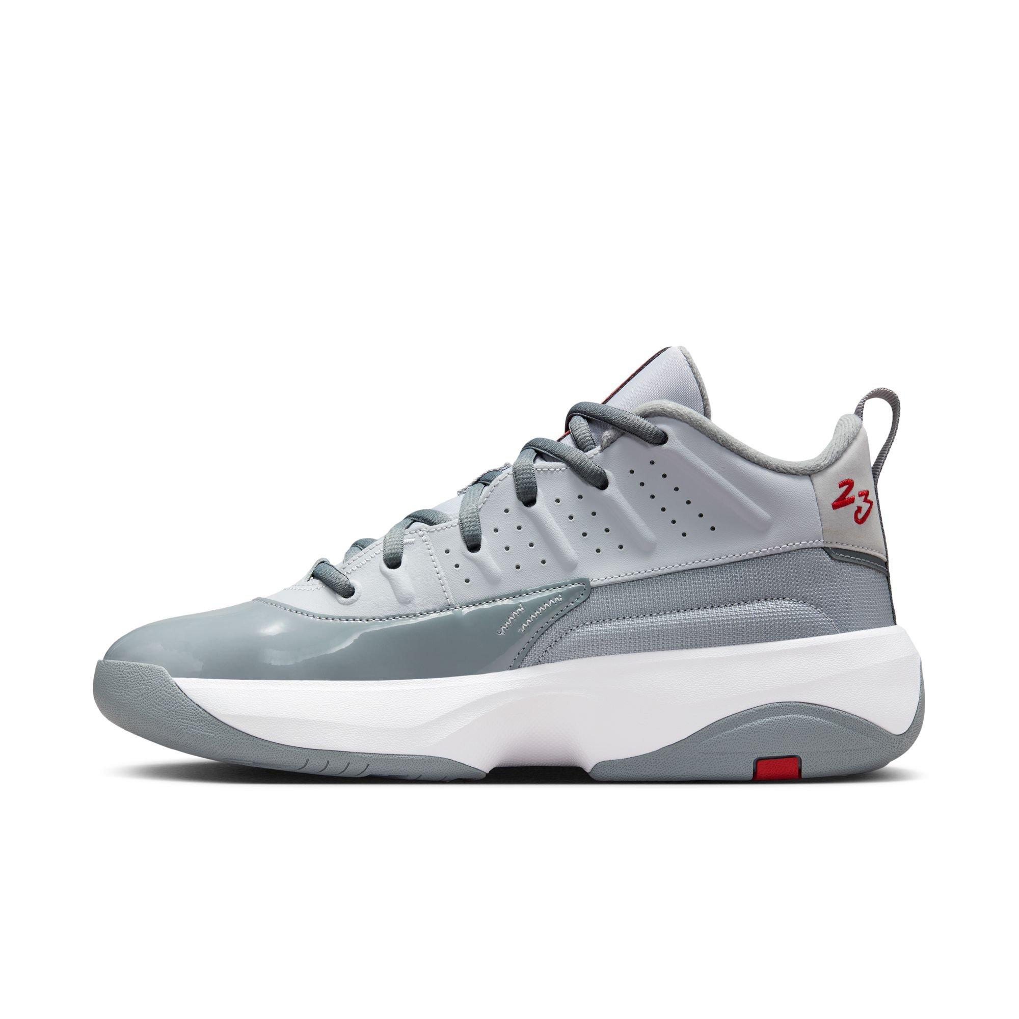 Jordan Max Aura 7 "Wolf Grey/Varsity Red/Cool Grey/White" Men's Shoe - GREY/WHITE Thumbnail View 4