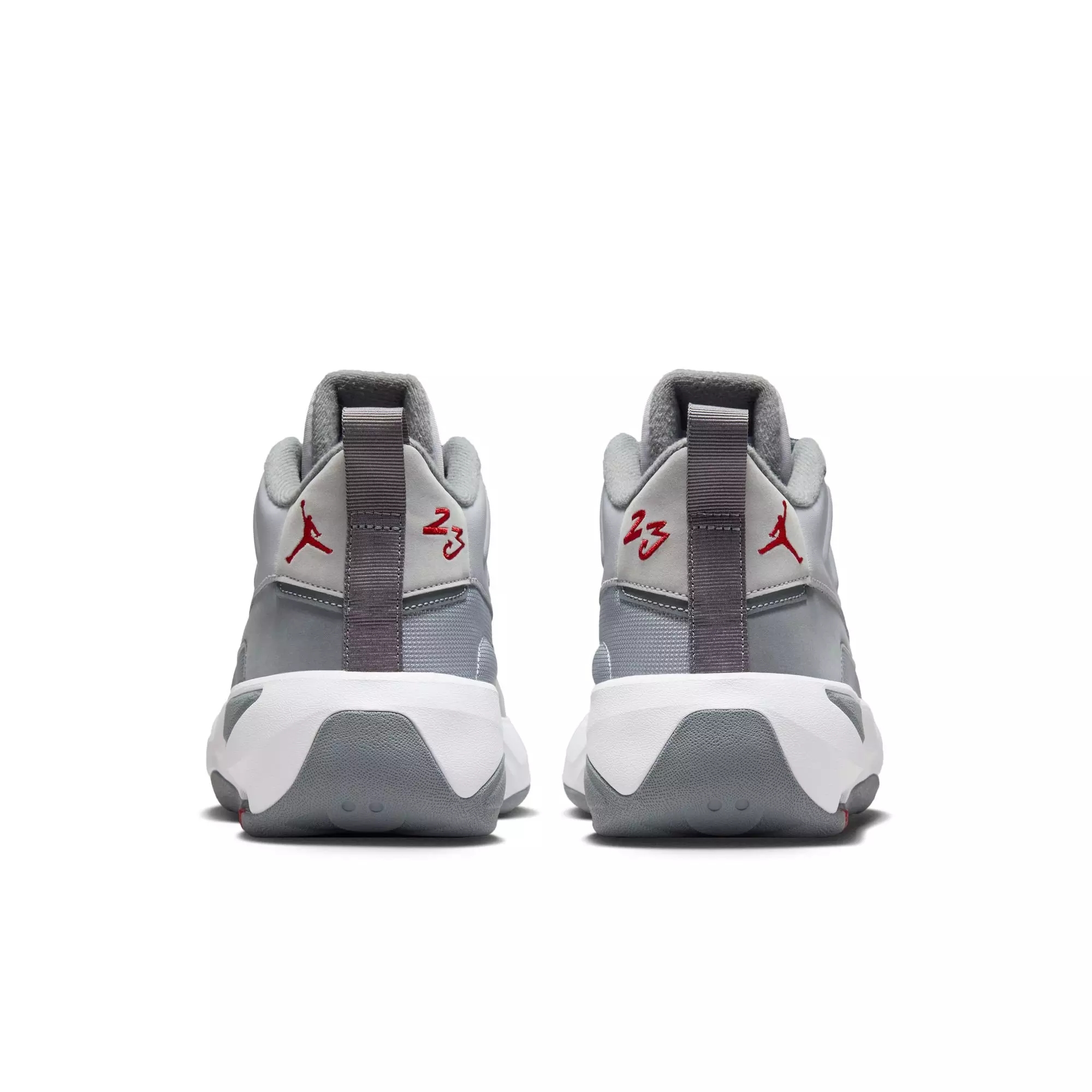 Jordan Max Aura 7 "Wolf Grey/Varsity Red/Cool Grey/White" Men's Shoe - GREY/WHITE