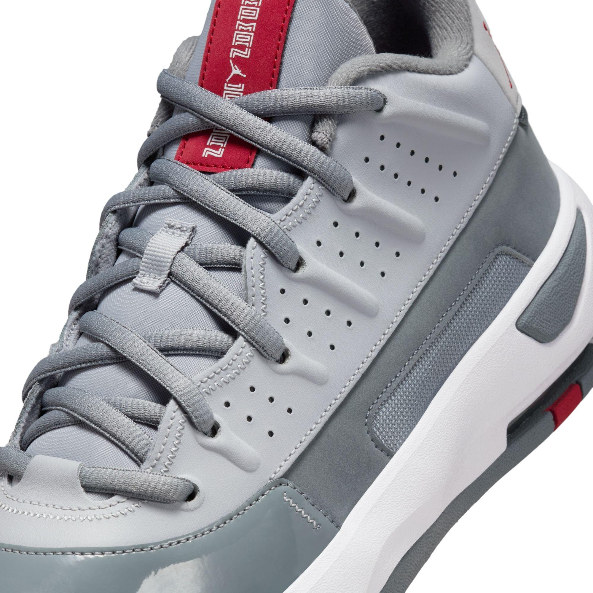 Jordan Max Aura 7 "Wolf Grey/Varsity Red/Cool Grey/White" Men's Shoe - GREY/WHITE Thumbnail View 10