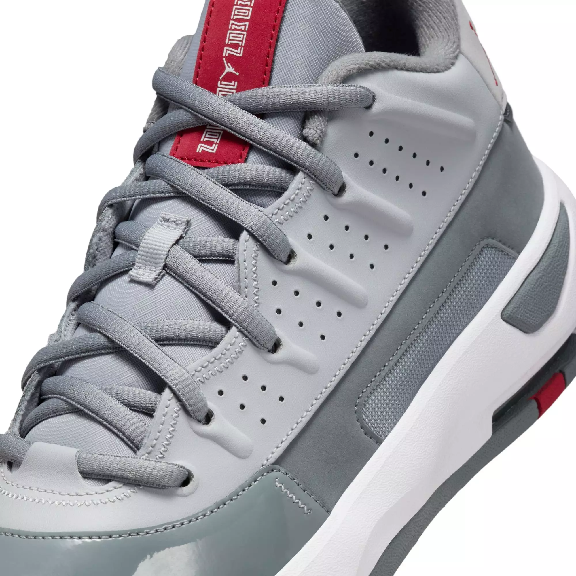 Jordan Max Aura 7 "Wolf Grey/Varsity Red/Cool Grey/White" Men's Shoe - GREY/WHITE