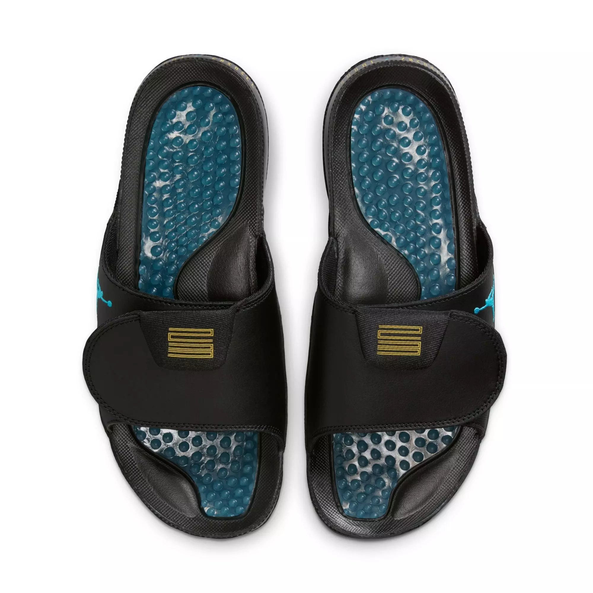 Jordan Hydro XI "Black/Gamma Blue/Varsity Maize" Unisex Slide - BLACK/BLUE