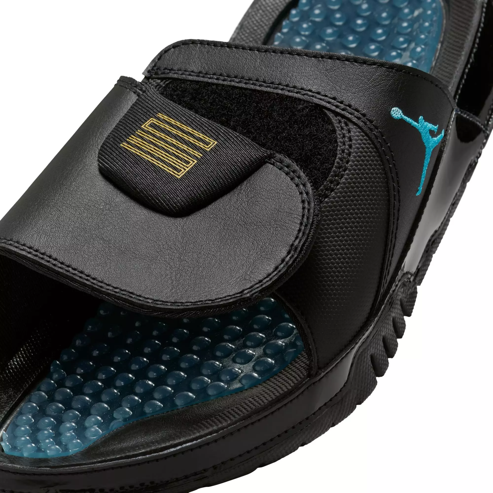 Jordan Hydro XI "Black/Gamma Blue/Varsity Maize" Unisex Slide - BLACK/BLUE