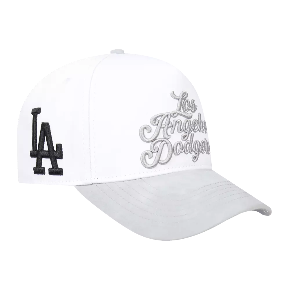 Pro Standard Los Angeles Dodgers White Cement Snapback Hat-White - WHITE