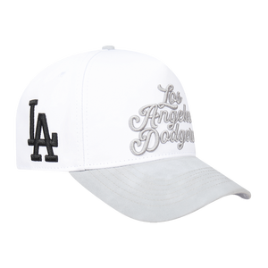 Pro Standard Los Angeles Dodgers White Cement Snapback Hat-White