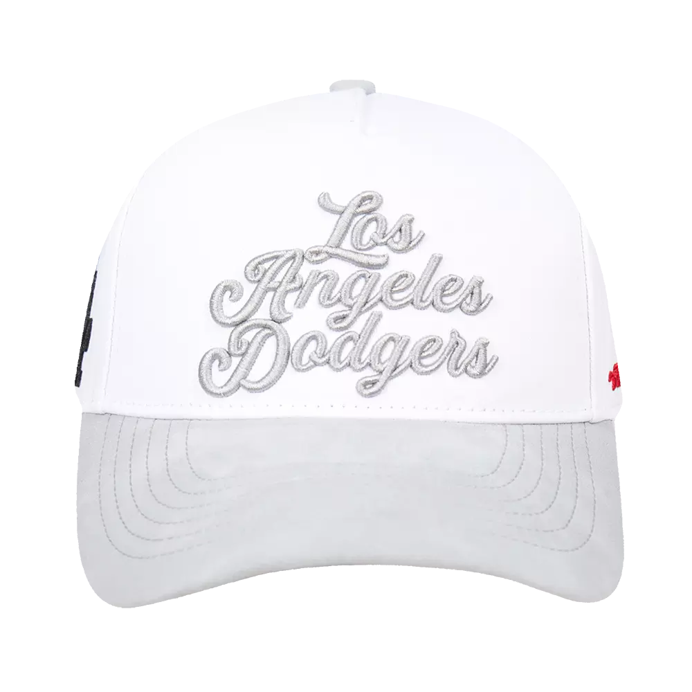Pro Standard Los Angeles Dodgers White Cement Snapback Hat-White - WHITE