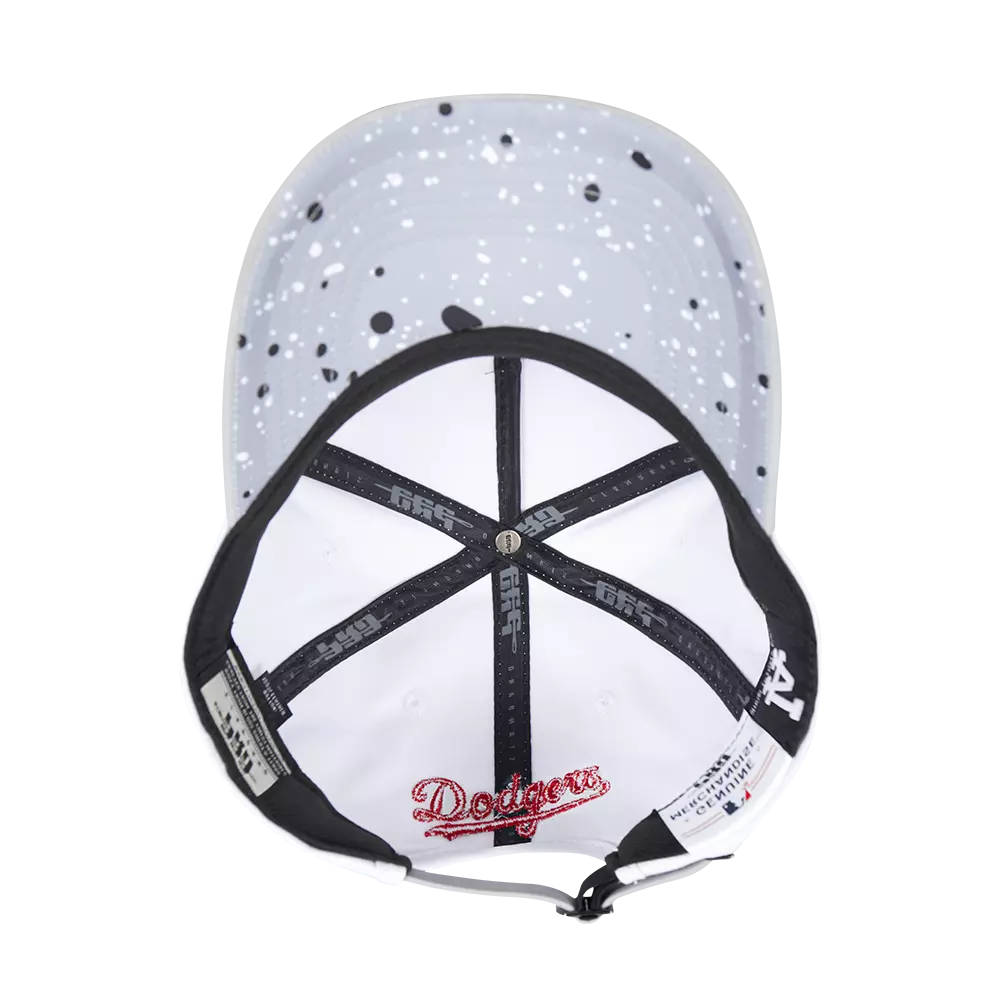 Pro Standard Los Angeles Dodgers White Cement Snapback Hat-White - WHITE