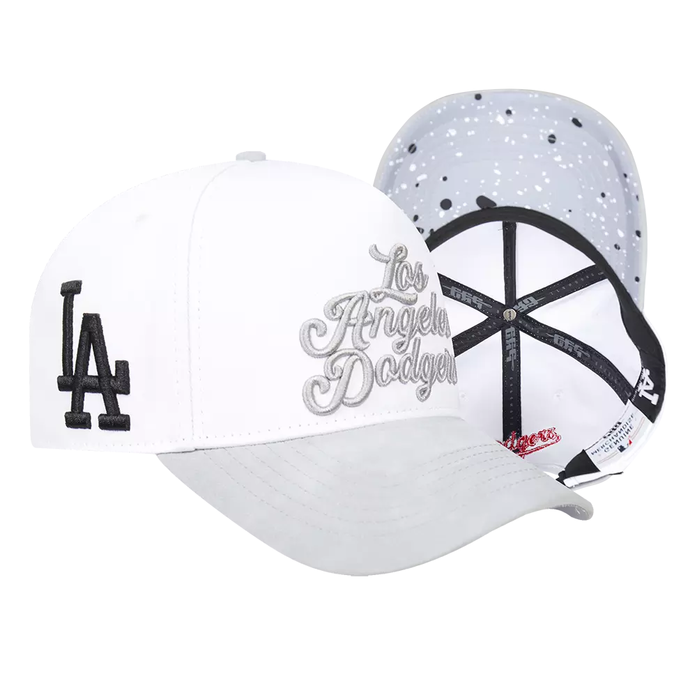 Pro Standard Los Angeles Dodgers White Cement Snapback Hat-White - WHITE