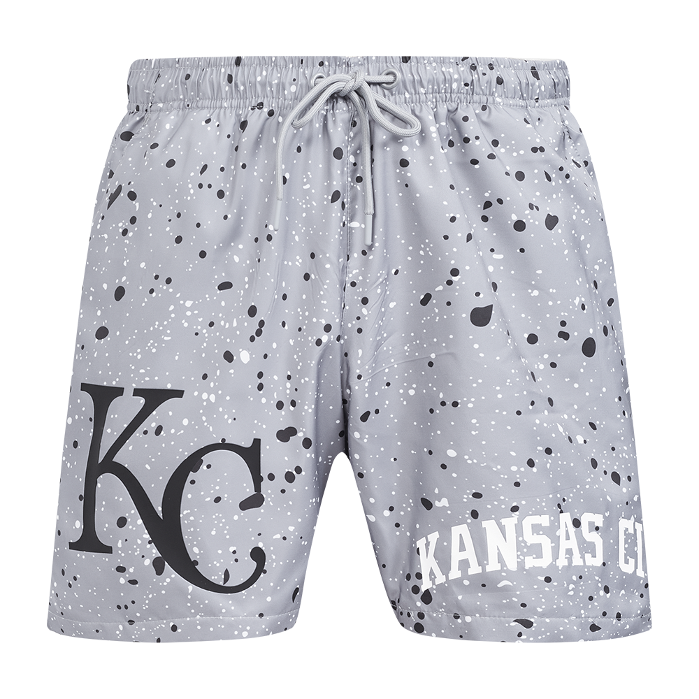 Pro Standard Kansas City Royals White Cement Shorts-Grey - GREY Thumbnail View 1