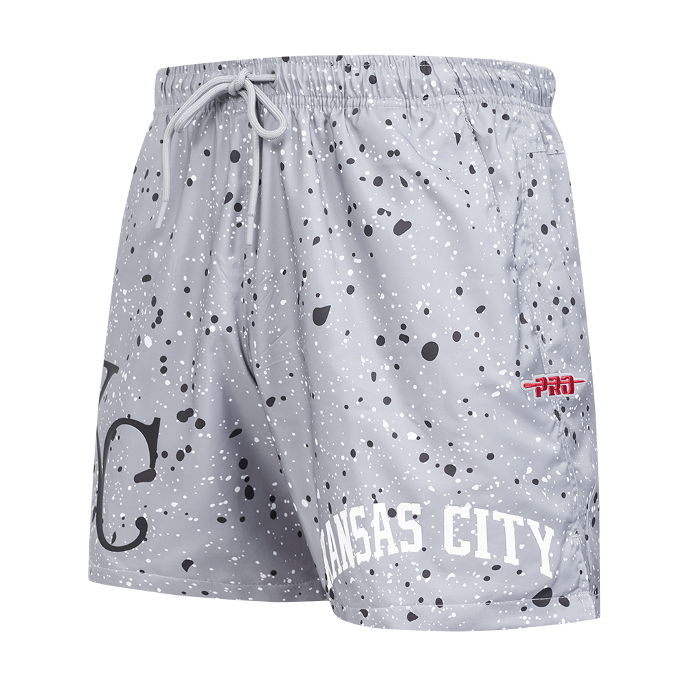 Pro Standard Kansas City Royals White Cement Shorts-Grey - GREY Thumbnail View 3