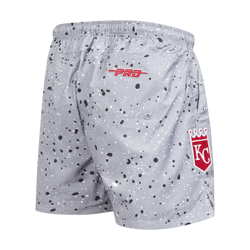 Pro Standard Kansas City Royals White Cement Shorts-Grey - GREY Thumbnail View 4