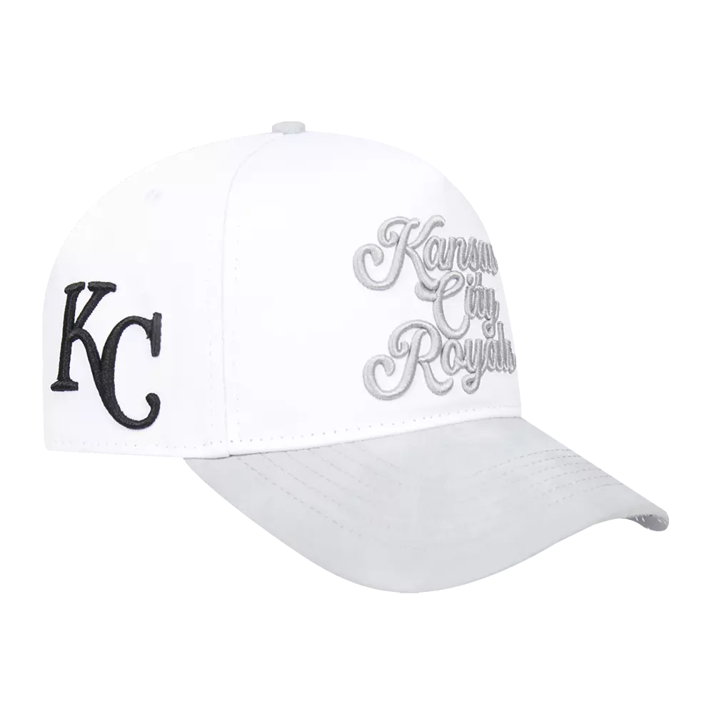 Pro Standard Kansas City Royals White Cement Snapback Hat-White - WHITE