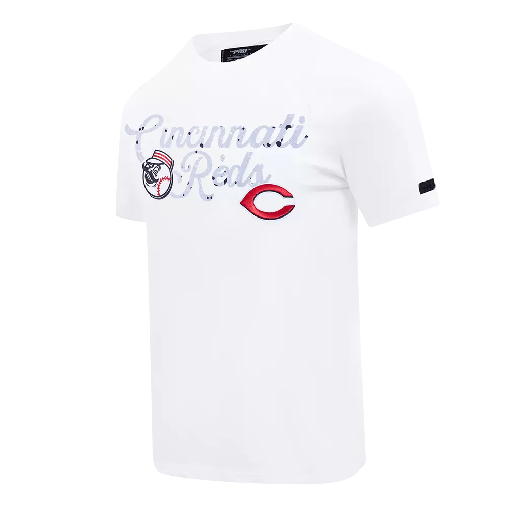 Pro Standard Cincinnati Reds White Cement Tee-White - WHITE