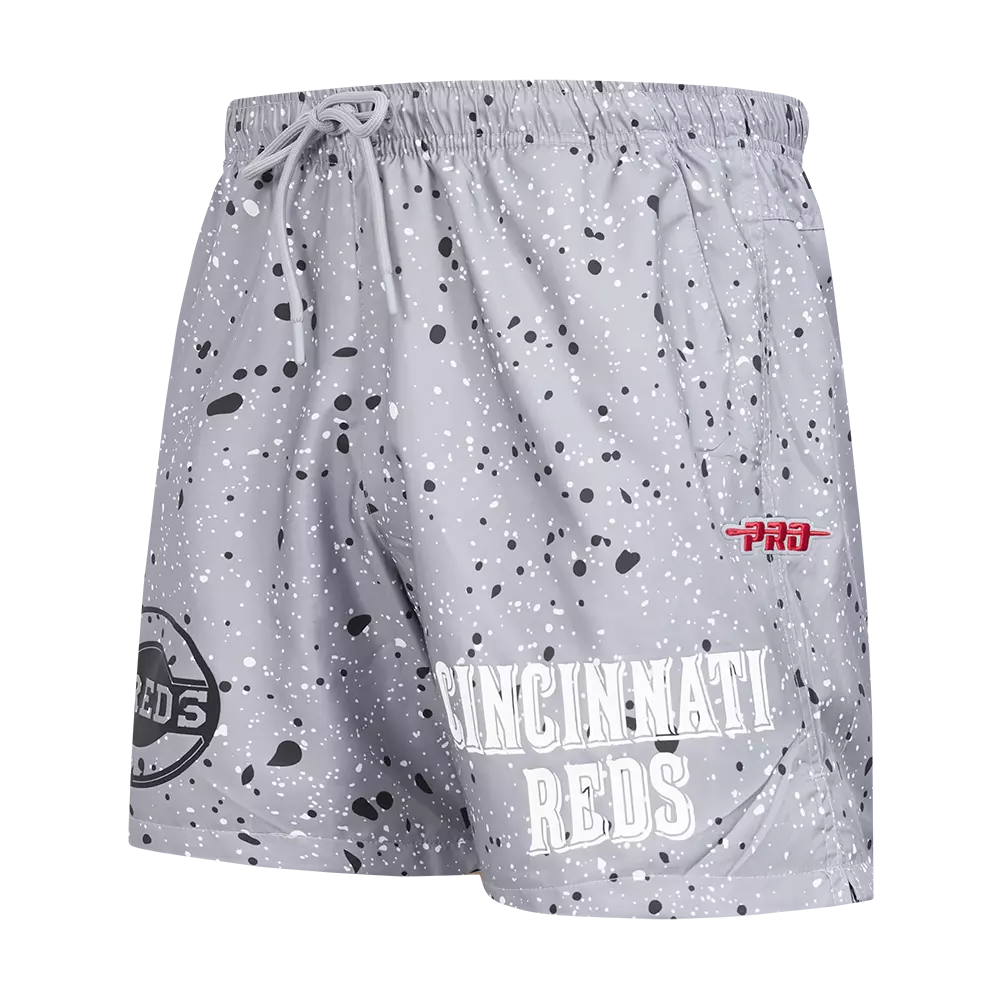 Pro Standard Cincinnati Reds White Cement Shorts-Grey - GREY