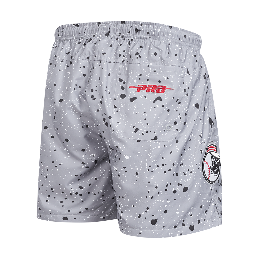 Pro Standard Cincinnati Reds White Cement Shorts-Grey - GREY Thumbnail View 4