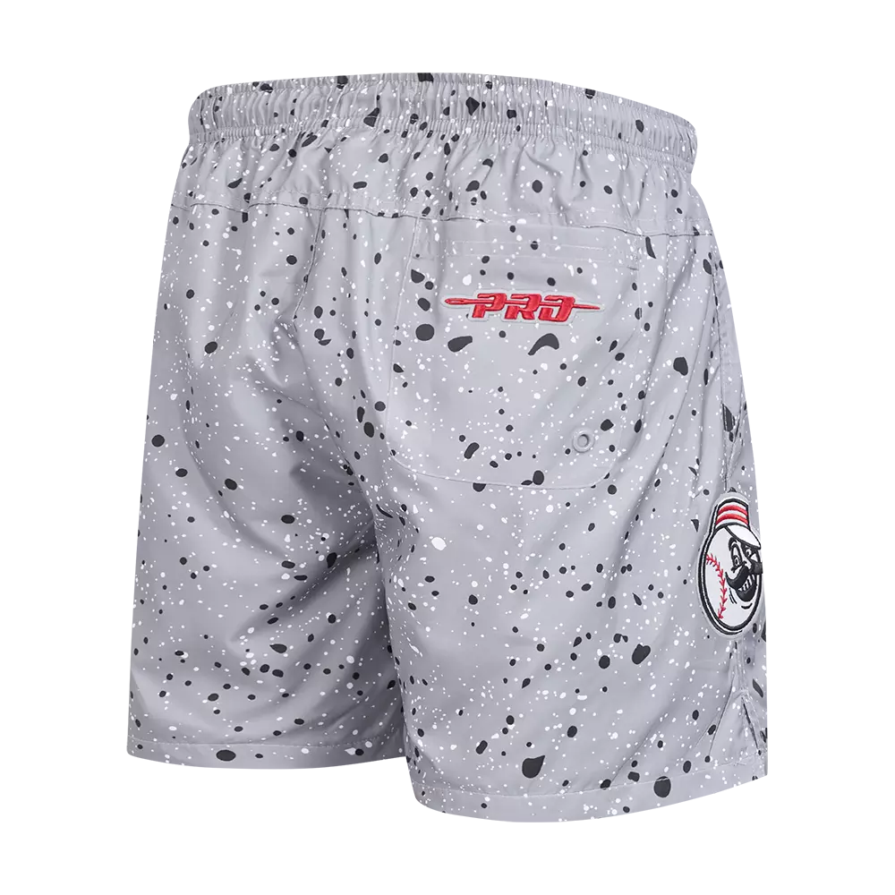 Pro Standard Cincinnati Reds White Cement Shorts-Grey - GREY