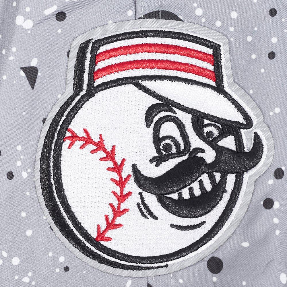 Pro Standard Cincinnati Reds White Cement Shorts-Grey - GREY Thumbnail View 7