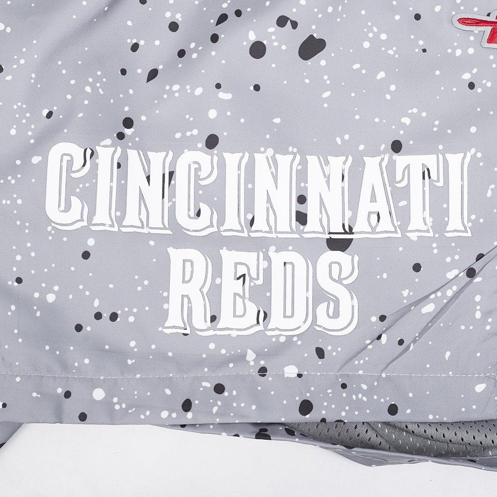 Pro Standard Cincinnati Reds White Cement Shorts-Grey - GREY Thumbnail View 8