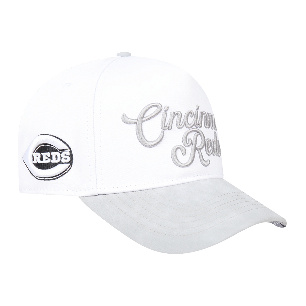 Pro Standard Cincinnati Reds White Cement Snapback Hat-White