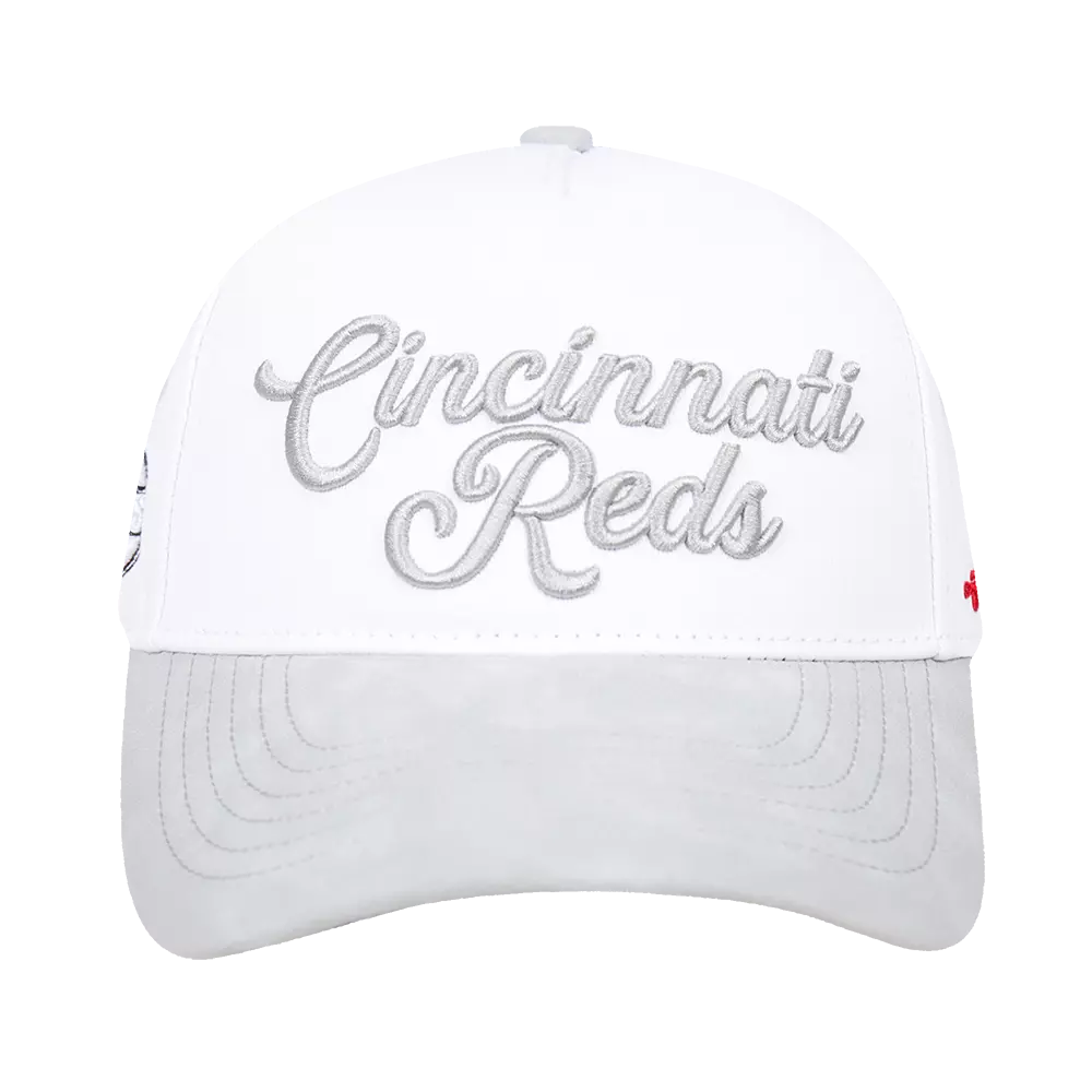 Pro Standard Cincinnati Reds White Cement Snapback Hat-White - WHITE