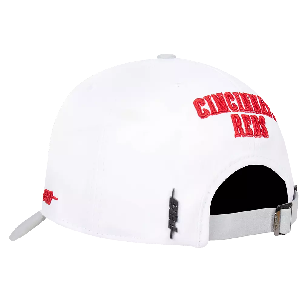 Pro Standard Cincinnati Reds White Cement Snapback Hat-White - WHITE