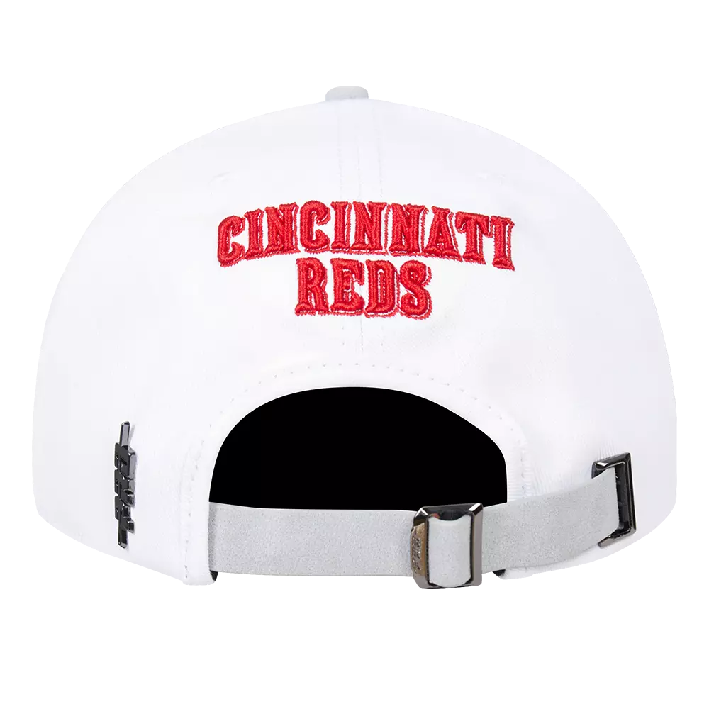 Pro Standard Cincinnati Reds White Cement Snapback Hat-White - WHITE