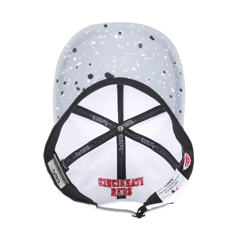 Pro Standard Cincinnati Reds White Cement Snapback Hat-White - WHITE