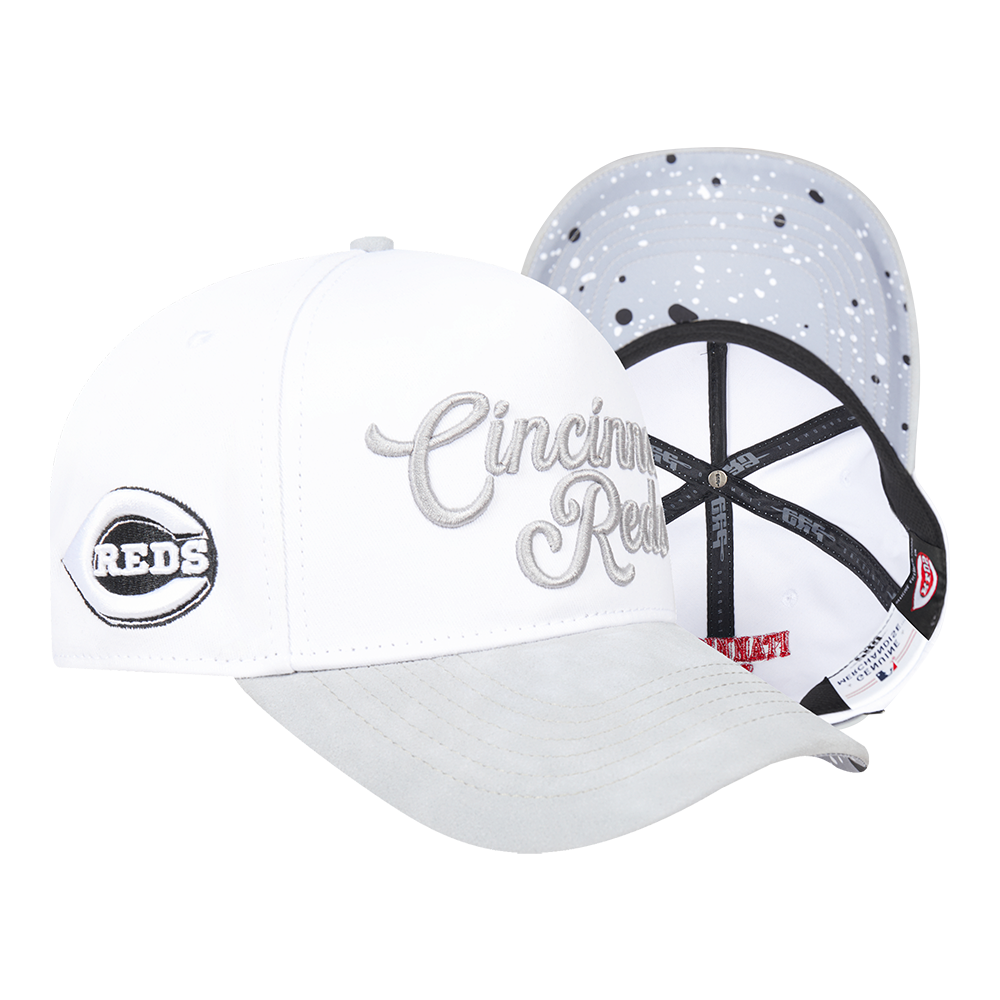Pro Standard Cincinnati Reds White Cement Snapback Hat-White