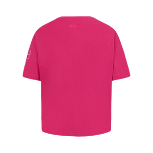 Pro Standard Big Girls Chicago Bulls Triple Pink Short Sleeve Boxy Tee-Pink