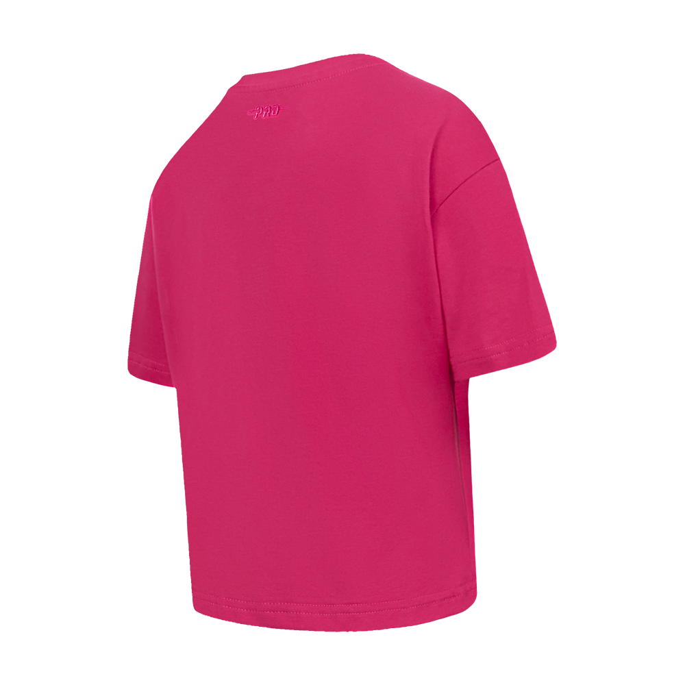 Pro Standard Big Girls Chicago Bulls Triple Pink Short Sleeve Boxy Tee-Pink