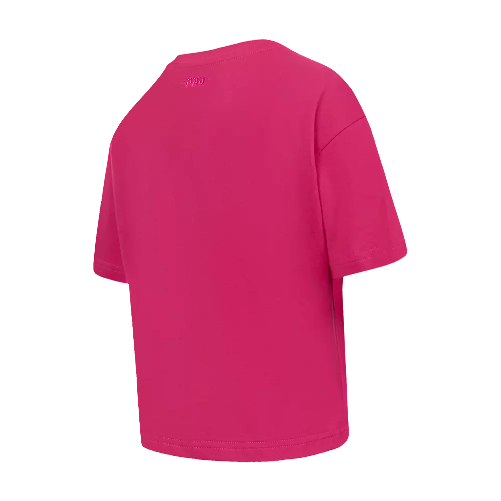 Pro Standard Big Girls Chicago Bulls Triple Pink Short Sleeve Boxy Tee-Pink - PINK