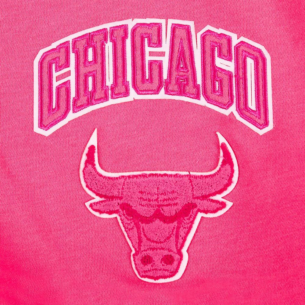 Pro Standard Big Girl's Chicago Bulls Triple Pink Fleece Shorts-Pink
